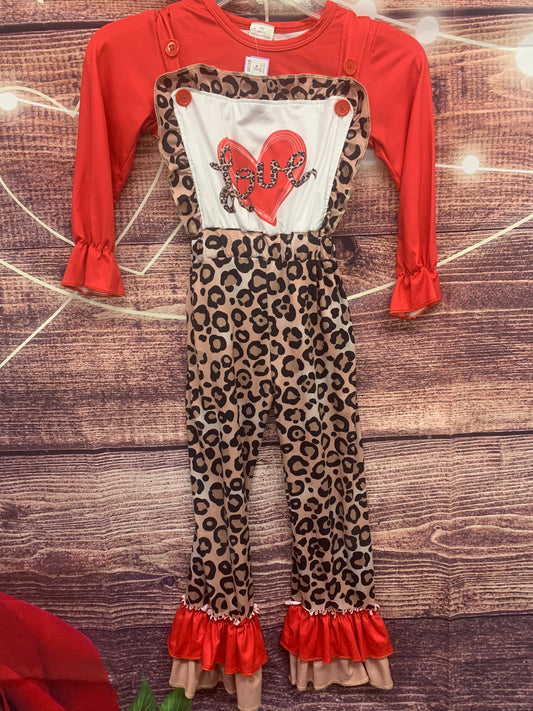 Girls overall outfit sz 6/7