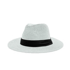 Women Wide Brim Straw Panama Hat White