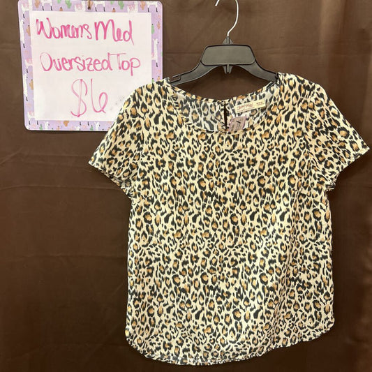 leopard print sheer top