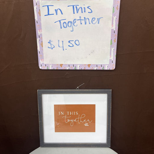 in this together wall decor