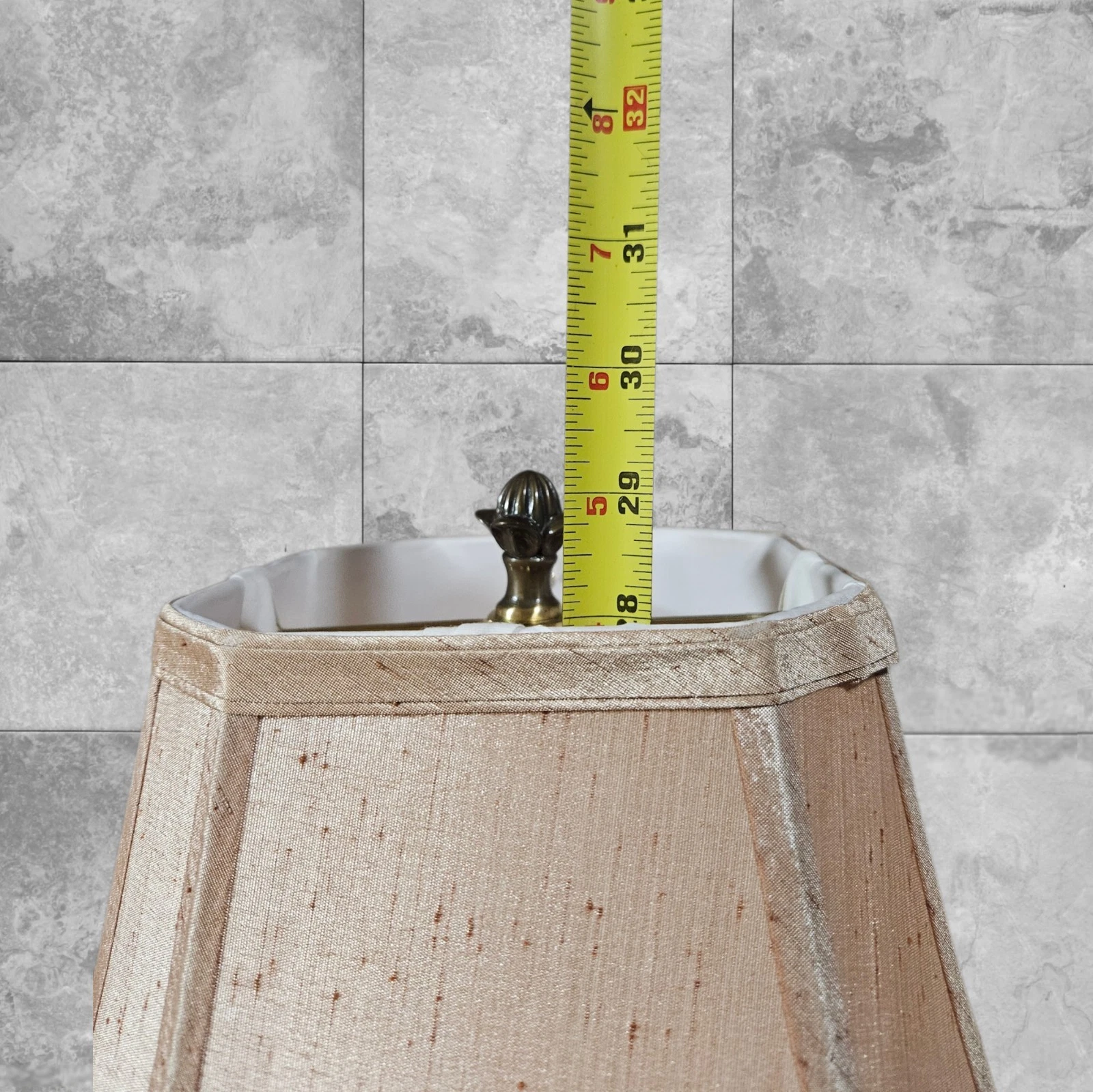 Vintage Onyx Brass Table Lamp, Hollywood Regency Italian Urn Shade