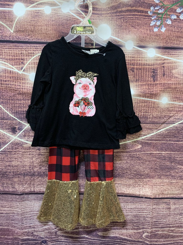 Pig Plaid Set